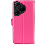 Huawei Pura 70 Pro / 70 Pro+ (Plus) - EIDERWOOD Kunstlæder Flip Cover m. Kortholder & Ståfunktion - Pink