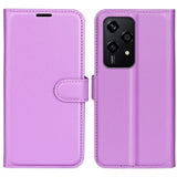 Honor 200 Lite - EIDERWOOD Kunstlæder Flip Cover m. Kortholder & Ståfunktion - Lilla