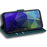 EIDERWOOD iPhone 16e Kunst Læder Flip Cover m. Pung & Ståfunktion - Mørkegrøn