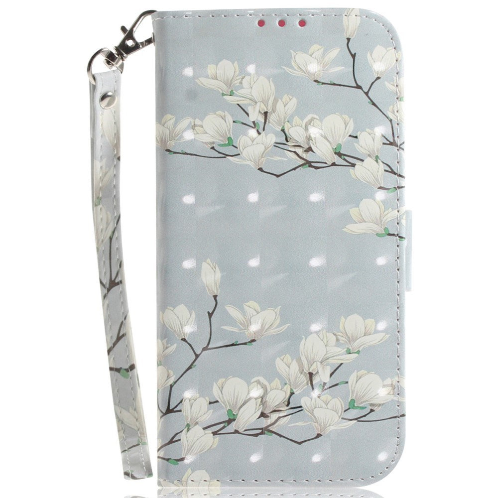 EIDERWOOD Sony Xperia 5 VI Læder Flip Cover m. Pung & Strop - Magnolia Blomster