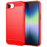 EIDERWOOD iPhone 16e Brushed Carbon Bagside Cover - Rød