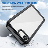 EIDERWOOD iPhone 16e Hybrid Plastik Bagside Cover - Gennemsigtig / Sort Kant