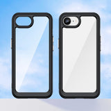 EIDERWOOD iPhone 16e Hybrid Plastik Bagside Cover - Gennemsigtig / Sort Kant