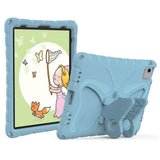 EIDERWOOD iPad Air 11" (2024) Butterfly Kickstand Børne Cover m. Skulderstrop - Lyseblå