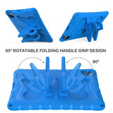 EIDERWOOD iPad Air 13" (2025 / 2024) / Pro 13" (2025 / 2024) / Pro 12.9" (2022-2018) Butterfly Kickstand Børne Cover m. Skulderstrop - Blå