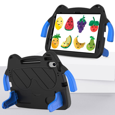 EIDERWOOD iPad Air 11" (2024) Børne Cover - Smiley - Kickstand & Håndtag - Sort