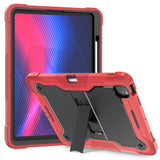 EIDERWOOD iPad Pro 13" (2024) Håndværker Bagside Cover m. Kickstand - Sort / Rød