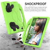 Samsung Galaxy Tab A11+ (Plus) / A9+ (Plus) EIDERWOOD Børnecover m. Ståfunktion - Grøn