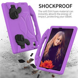 Samsung Galaxy Tab A11+ (Plus) / A9+ (Plus) EIDERWOOD Børnecover m. Ståfunktion - Lilla