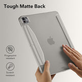 iPad Pro 13" (2025 / 2024) ESR Tri-Fold Flip Cover m. Plads til Apple Pencil - Grå