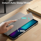 iPad Pro 13" (2025 / 2024) ESR Tri-Fold Flip Cover m. Plads til Apple Pencil - Grå