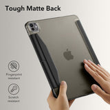 iPad Pro 11" (2025 / 2024) ESR Tri-Fold Flip Cover m. Plads til Apple Pencil - Sort