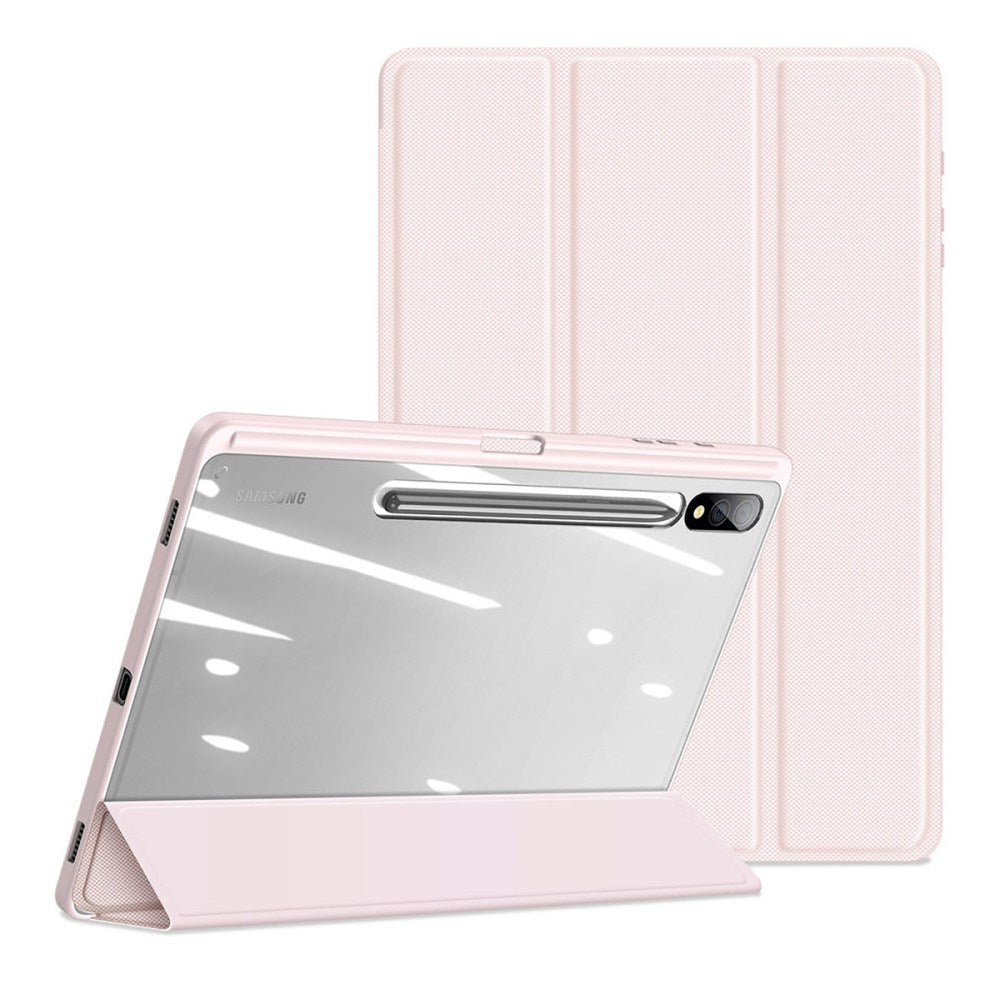 Samsung Galaxy Tab S10 Plus Shockproof Flip Cover m. Penholder - DUX DUCIS TOBY Series - Lyserød