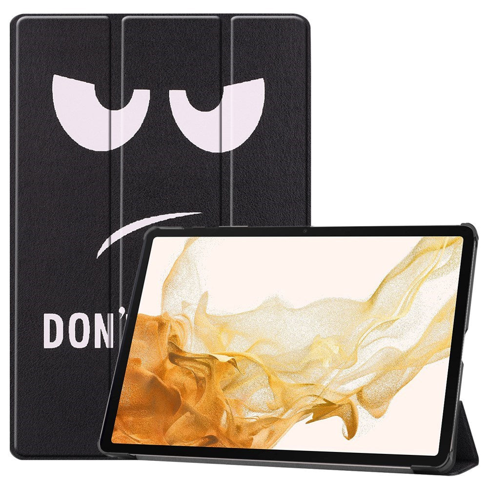 EIDERWOOD Samsung Galaxy Tab S10 Plus Vegansk Læder Cover - Mønster - "Don't Touch Me"