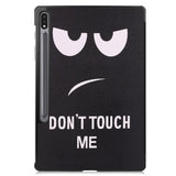 EIDERWOOD Samsung Galaxy Tab S10 Plus Vegansk Læder Cover - Mønster - "Don't Touch Me"