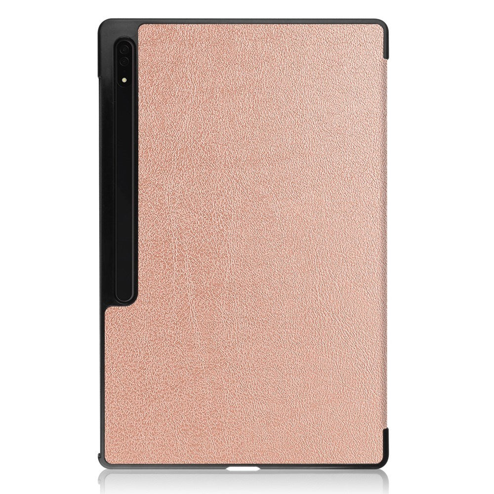 EIDERWOOD Samsung Galaxy Tab S10 Ultra Tri-Fold Læder Flip Cover m. Standerfunktion - Rosenguld