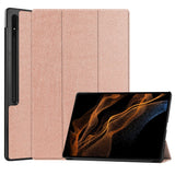 EIDERWOOD Samsung Galaxy Tab S10 Ultra Tri-Fold Læder Flip Cover m. Standerfunktion - Rosenguld