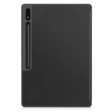 Samsung Galaxy Tab S10 Ultra Tri-Fold Læder Flip Cover m. Standerfunktion & Pencil Holder - Sort