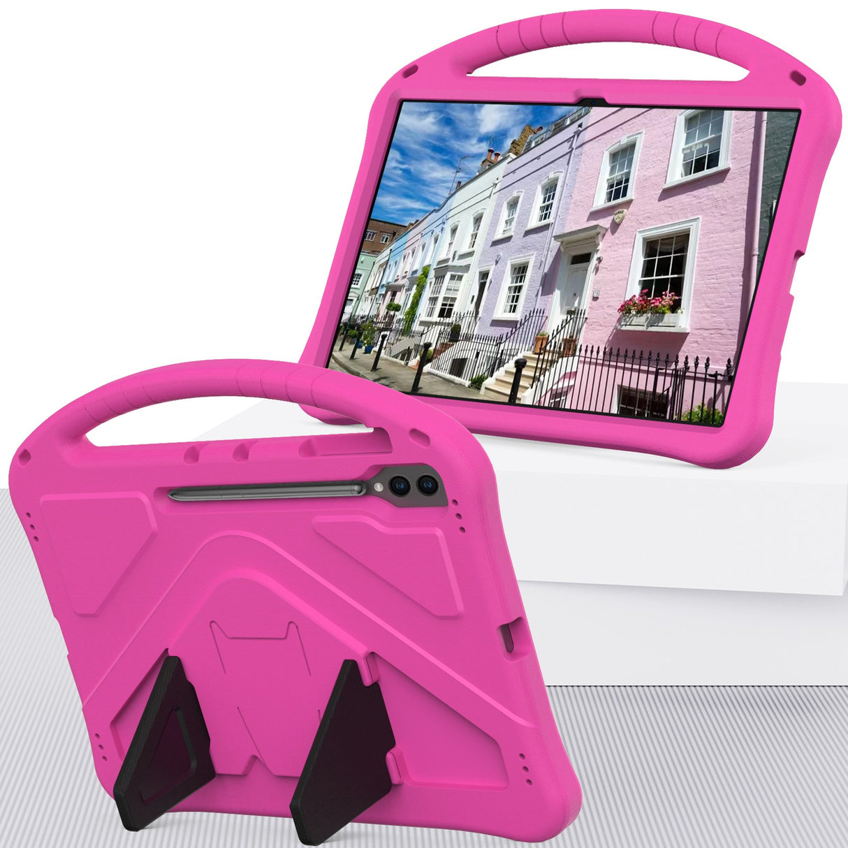 EIDERWOOD Børnevenligt Etui til Samsung Galaxy Tab S10 Ultra med Kickstand - Pink