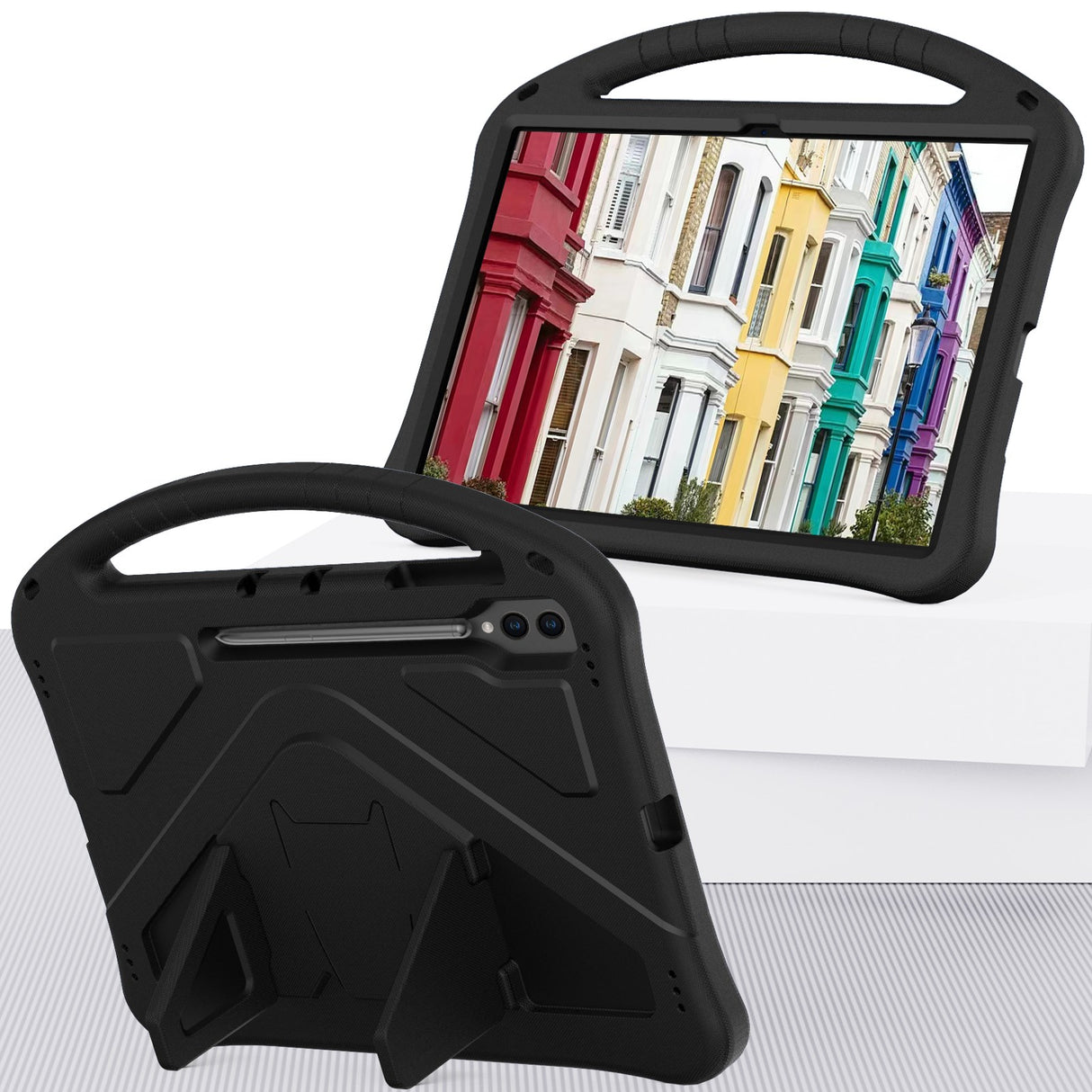 EIDERWOOD Børnevenligt Etui til Samsung Galaxy Tab S10 Ultra med Kickstand - Sort