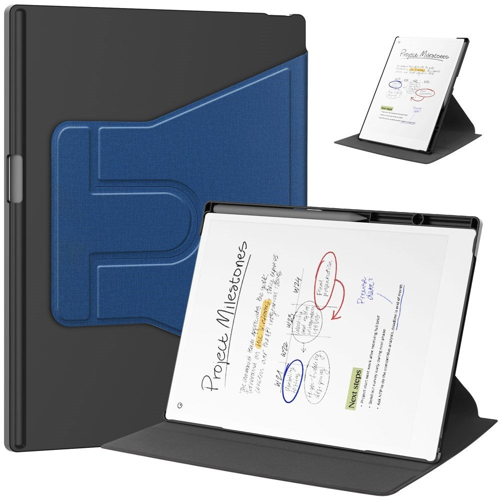 ReMarkable Paper Pro EIDERWOOD Kunstlæder Plast Cover - Pen Holder - Blå