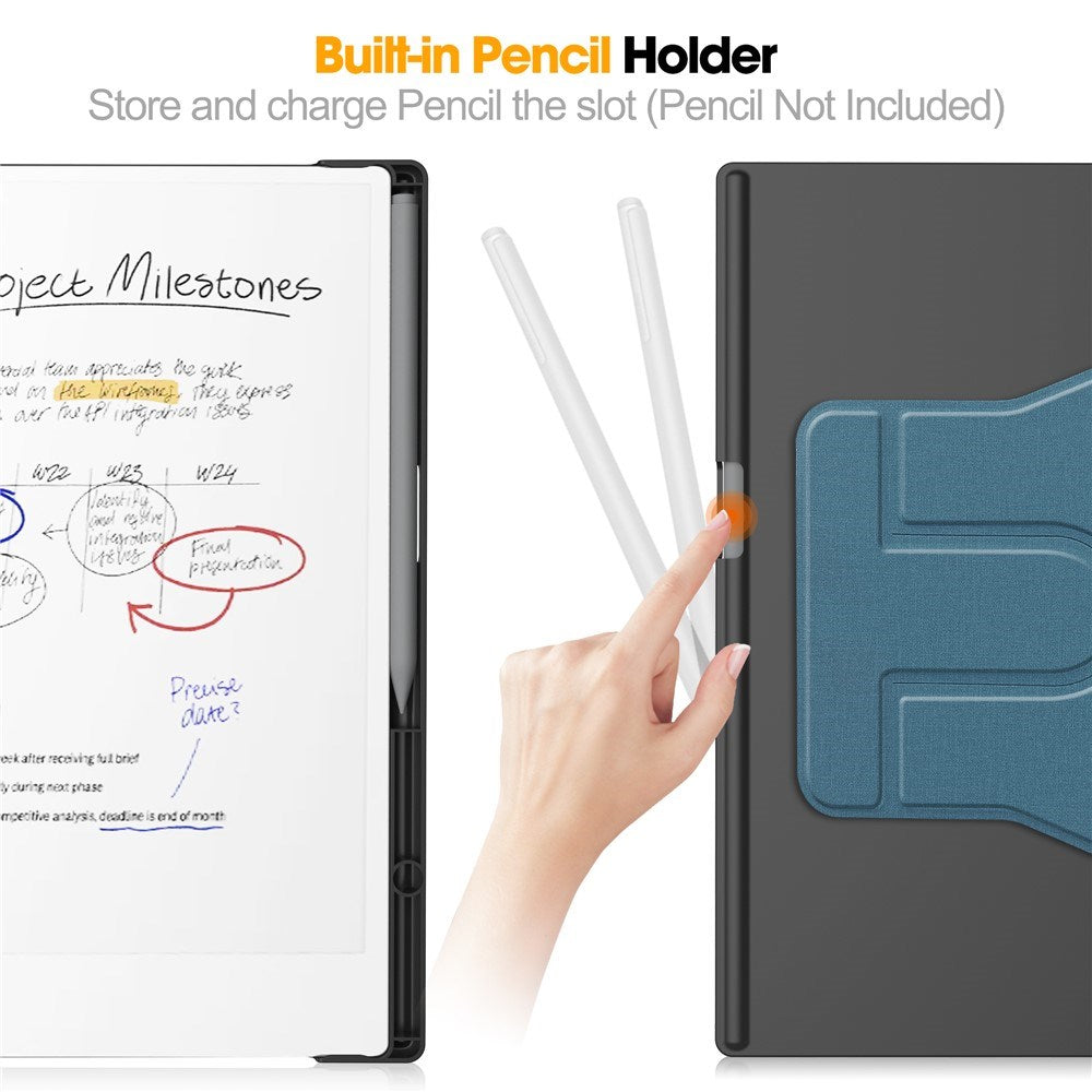 ReMarkable Paper Pro EIDERWOOD Kunstlæder Plast Cover - Pen Holder - Lyseblå