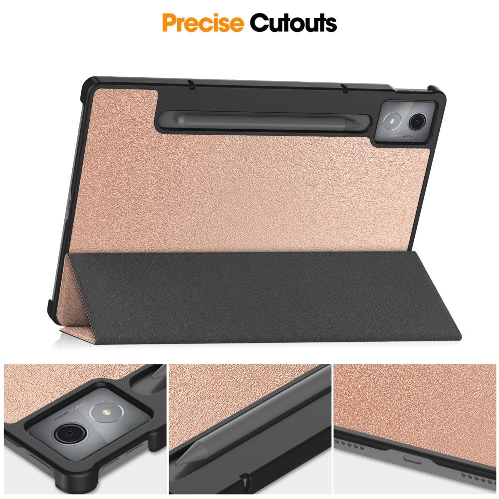 Lenovo IdeaTab Pro - EIDERWOOD Kunstlæder Flip Cover m. Ståfunktion & Pencil Holder - Rose Gold