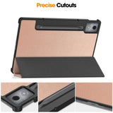 Lenovo IdeaTab Pro - EIDERWOOD Kunstlæder Flip Cover m. Ståfunktion & Pencil Holder - Rose Gold