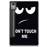 Lenovo IdeaTab Pro - EIDERWOOD Tri-Fold Kunstlæder Flip Cover m. Mønster - Don't Touch Me