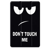 Lenovo IdeaTab Pro - EIDERWOOD Tri-Fold Kunstlæder Flip Cover m. Mønster - Don't Touch Me
