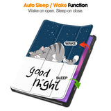 Lenovo IdeaTab Pro - EIDERWOOD Tri-Fold Kunstlæder Flip Cover m. Mønster - Kat