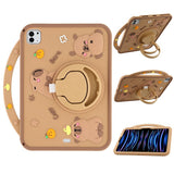 EIDERWOOD iPad Air 11" (2026 / 2025/ 2024) / Pro 11" (2025 / 2024 / 2022 / 2021 / 2020 / 2018) / Air (2022 / 2020) Silikone Bagside Cover m. Roterende Kickstand - Capybara