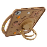 EIDERWOOD iPad Air 11" (2026 / 2025/ 2024) / Pro 11" (2025 / 2024 / 2022 / 2021 / 2020 / 2018) / Air (2022 / 2020) Silikone Bagside Cover m. Roterende Kickstand - Capybara