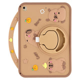 EIDERWOOD iPad 10.2" (2021 / 2020 / 2019) / iPad Air (2019) Silikone Bagside Cover m. Roterende Kickstand - Capybara