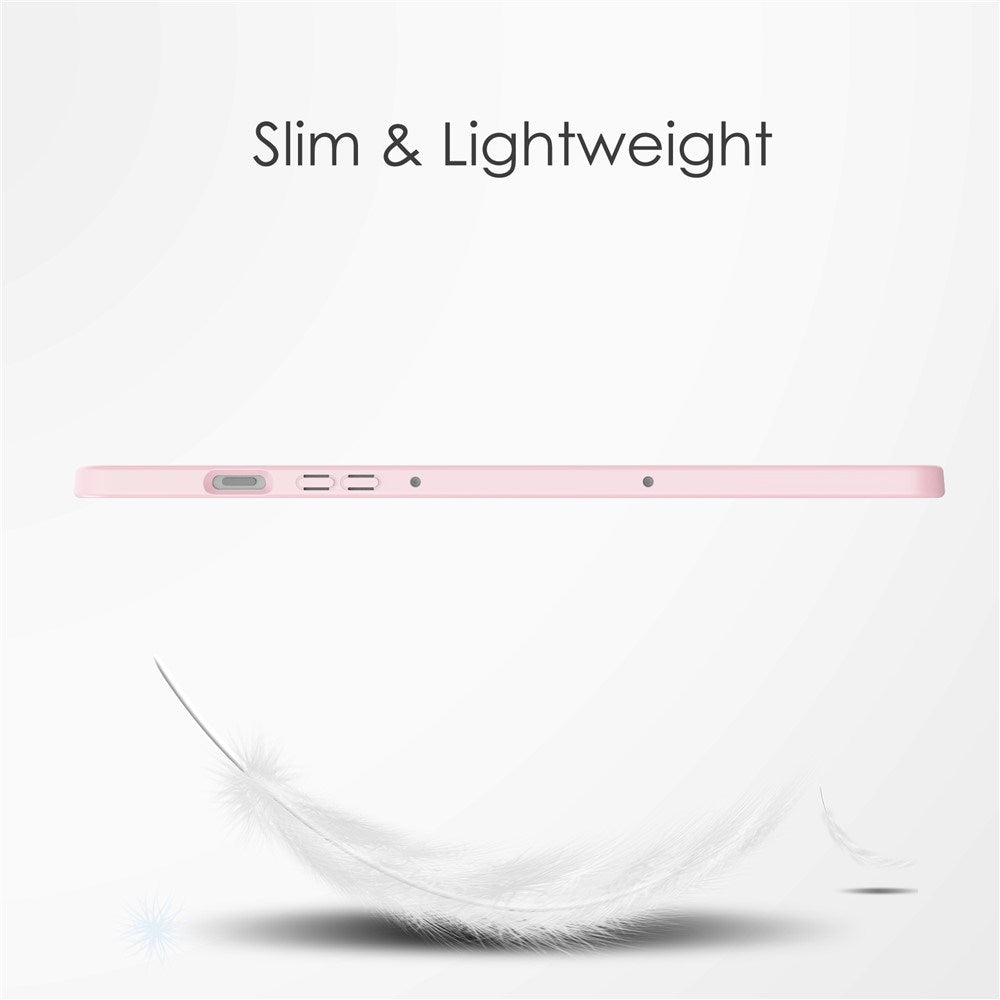 EIDERWOOD Samsung Galaxy Tab S10 Lite / S10 FE / S9 FE Tablet Flip Cover m. Ståfunktion & Stylus Pen-Holder - Gennemsigtig / Lyserød