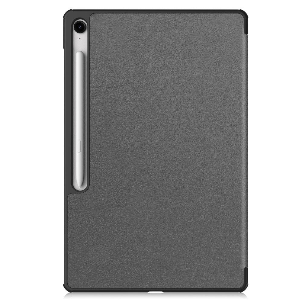 Samsung Galaxy Tab S10 FE+ (Plus) - EIDERWOOD Kunstlæder Flip Cover m. Ståfunktion & Pencil Holder - Grå