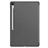 Samsung Galaxy Tab S10 FE+ (Plus) - EIDERWOOD Kunstlæder Flip Cover m. Ståfunktion & Pencil Holder - Grå