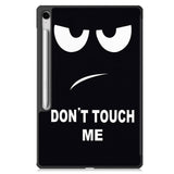 Samsung Galaxy Tab S10 FE+ (Plus) - EIDERWOOD Tri-Fold Kunstlæder Flip Cover m. Mønster - Don't Touch Me