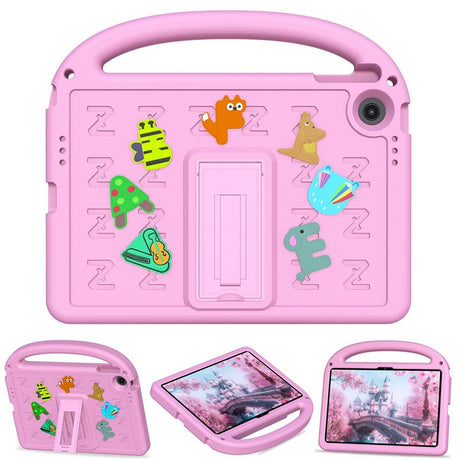 EIDERWOOD Lenovo Tab 10.1" Børne Cover m. Ståfunktion & Håndtag - Lyserød