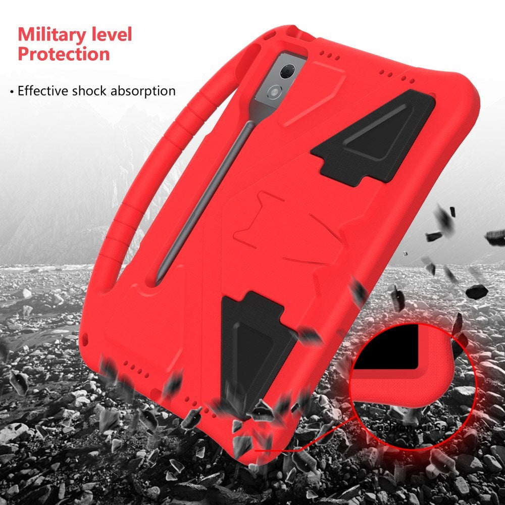 EIDERWOOD Lenovo Idea Tab Pro Tablet Håndværker Cover m. Stå Funktion og Håndtag - Rød