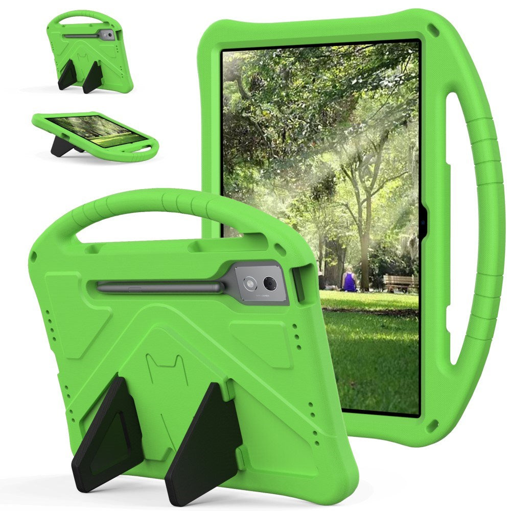 EIDERWOOD Lenovo Idea Tab Pro Tablet Håndværker Cover m. Stå Funktion og Håndtag - Grøn