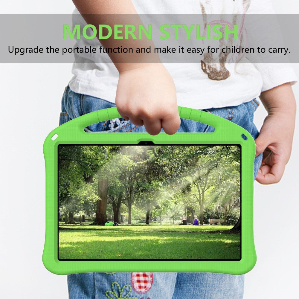 EIDERWOOD Lenovo Idea Tab Pro Tablet Håndværker Cover m. Stå Funktion og Håndtag - Grøn