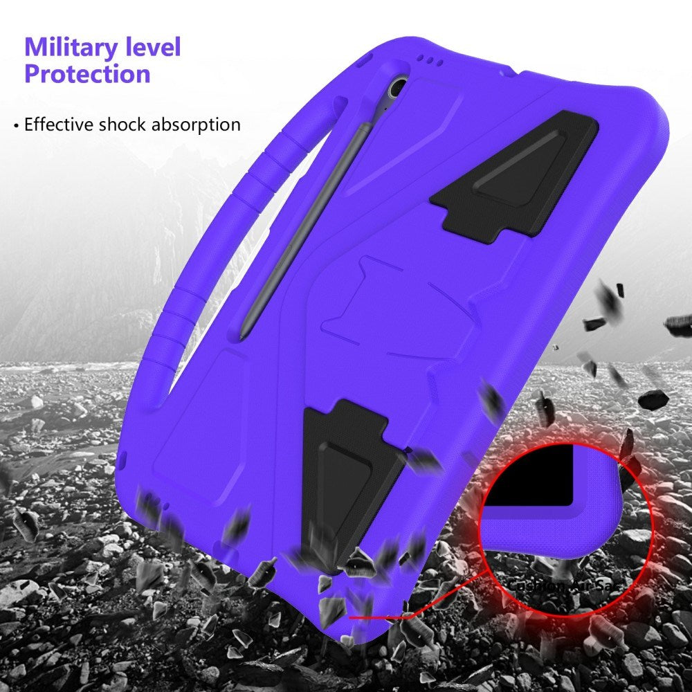 EIDERWOOD Samsung Galaxy Tab S10 FE+ (Plus) Tablet Håndværker Cover m. Stå Funktion og Håndtag - Lilla