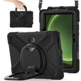 Samsung Galaxy Tab Active5 Pro / Active4 Pro EIDERWOOD Plast Børne Cover m. Kickstand & Strop - Sort