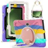 Samsung Galaxy Tab Active5 Pro / Active4 Pro EIDERWOOD Plast Børne Cover m. Kickstand & Strop - Multi