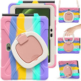 Samsung Galaxy Tab Active5 Pro / Active4 Pro EIDERWOOD Plast Børne Cover m. Kickstand & Strop - Multi