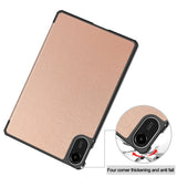EIDERWOOD Xiaomi Redmi Pad 2 Kunstlæder Flip Tablet Cover - Rose Gold