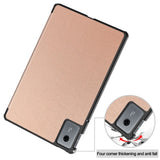 EIDERWOOD Lenovo Idea Tab 11 Kunstlæder Flip Tablet Cover - Rose Gold