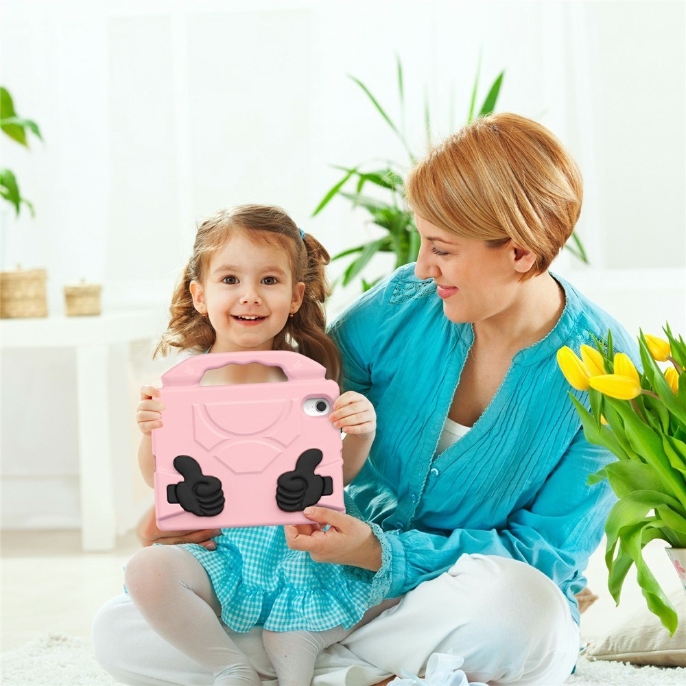 iPad Mini (2024 / 2021) - EIDERWOOD Børne Cover m. Thumb Kickstand - Lyserød