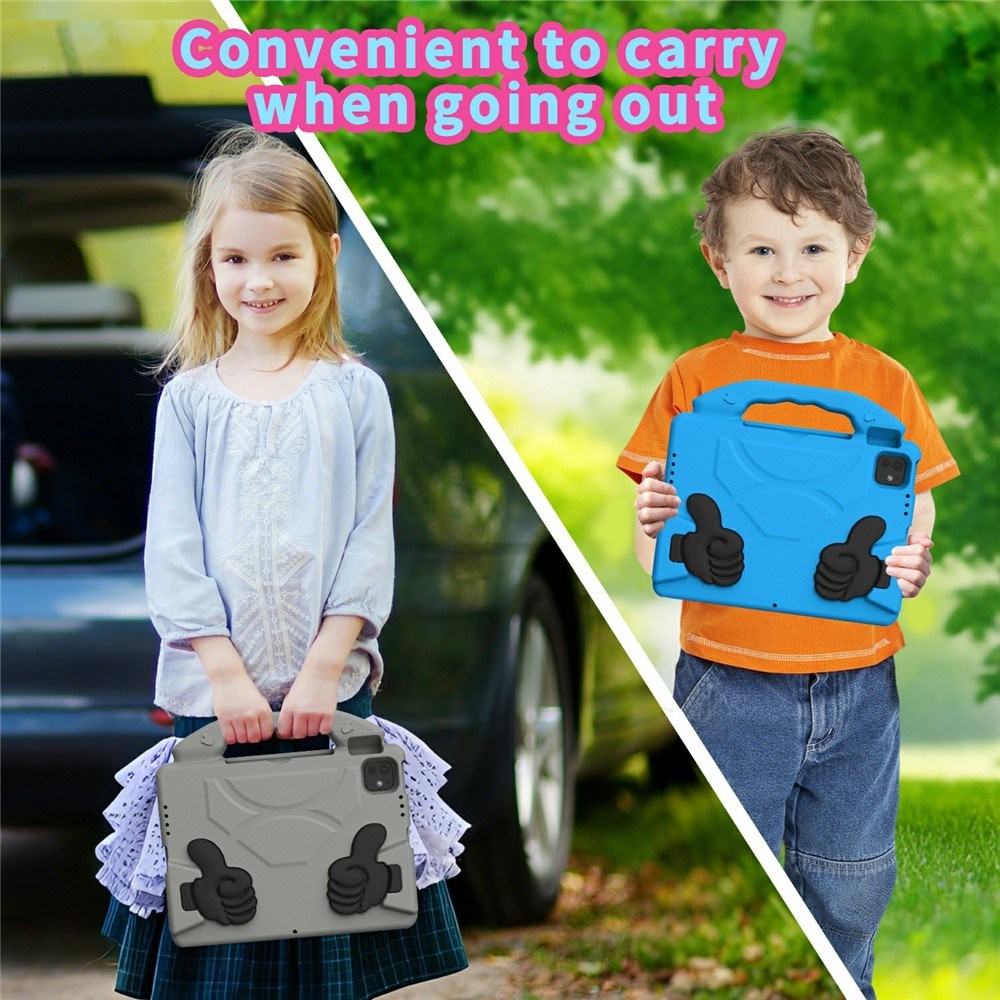 EIDERWOOD iPad Pro 11" (2025 - 2018) / Air (2022 / 2020) Børne Tablet Cover m. Indbygget Ståfunktion - Grå